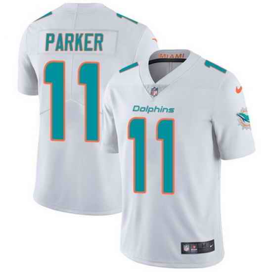 Nike Dolphins #11 DeVante Parker White Mens Stitched NFL Vapor Untouchable Limited Jersey